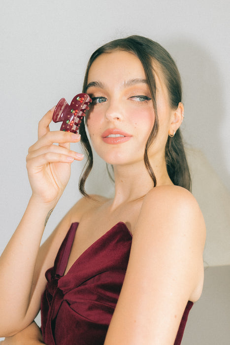 Crimson Kiss in Wine Red