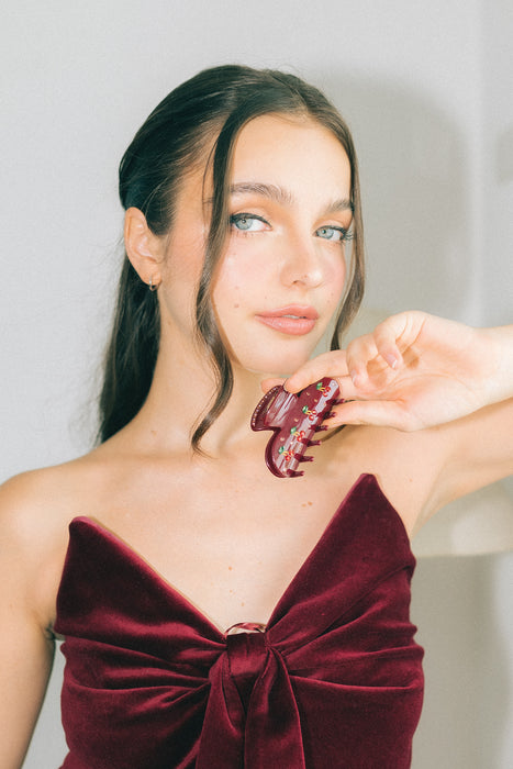 Crimson Kiss in Wine Red